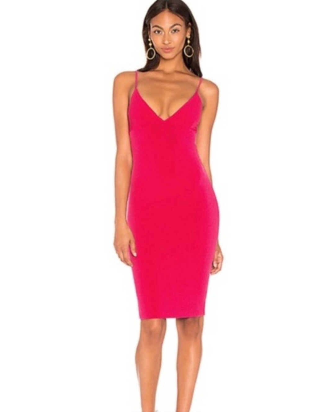Nookie x REVOLVE Ti Amo Shift Midi Dress in Cerise Sz M